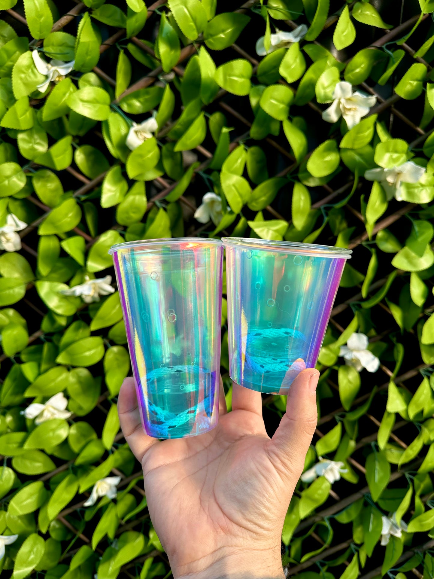 Iridescent Self Watering Pots