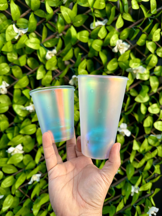 Frost Iridescent Self Watering Pots