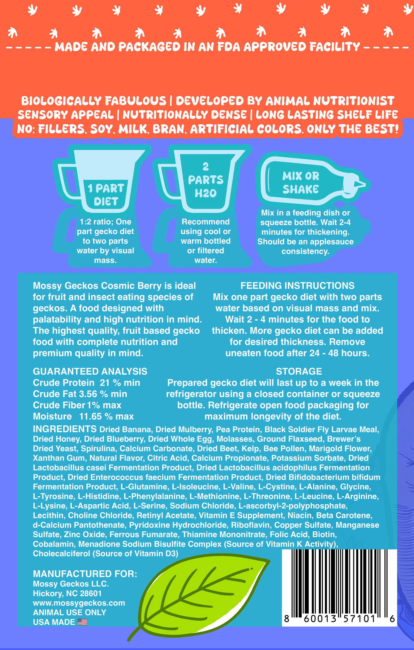 8 Pack Mossy Geckos Protocol