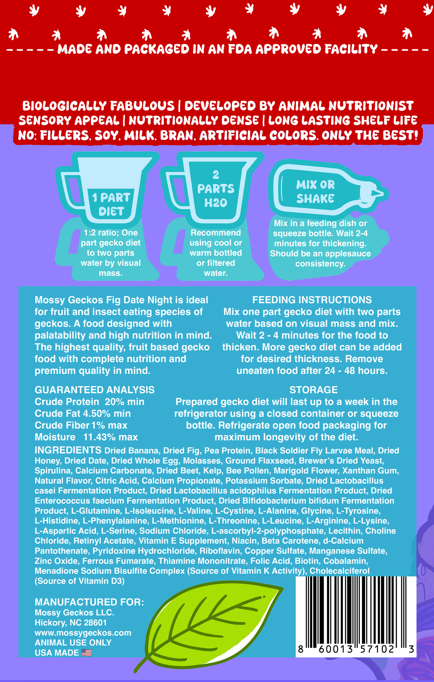 8 Pack Mossy Geckos Protocol