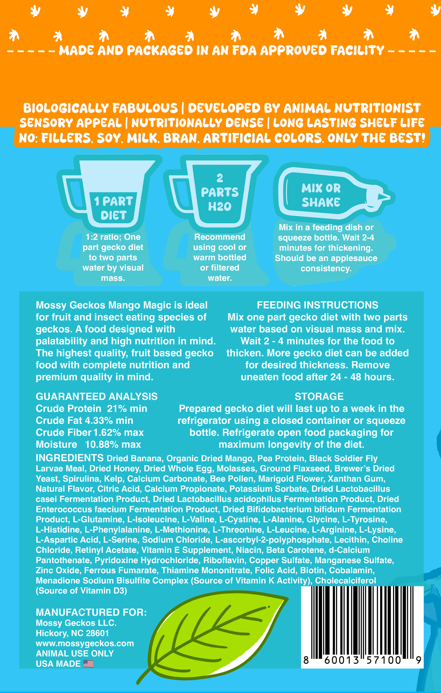 8 Pack Mossy Geckos Protocol