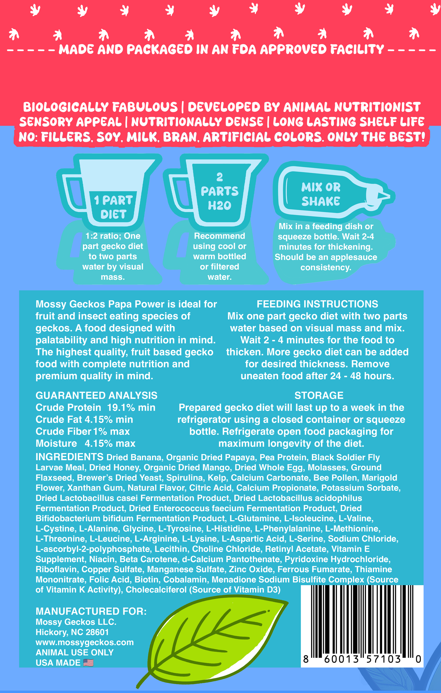 8 Pack Mossy Geckos Protocol